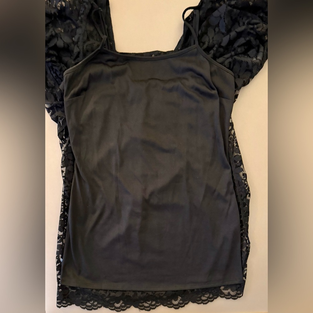 LOFT Elegant Black Lace Mini Dress - Picture 10 of 10